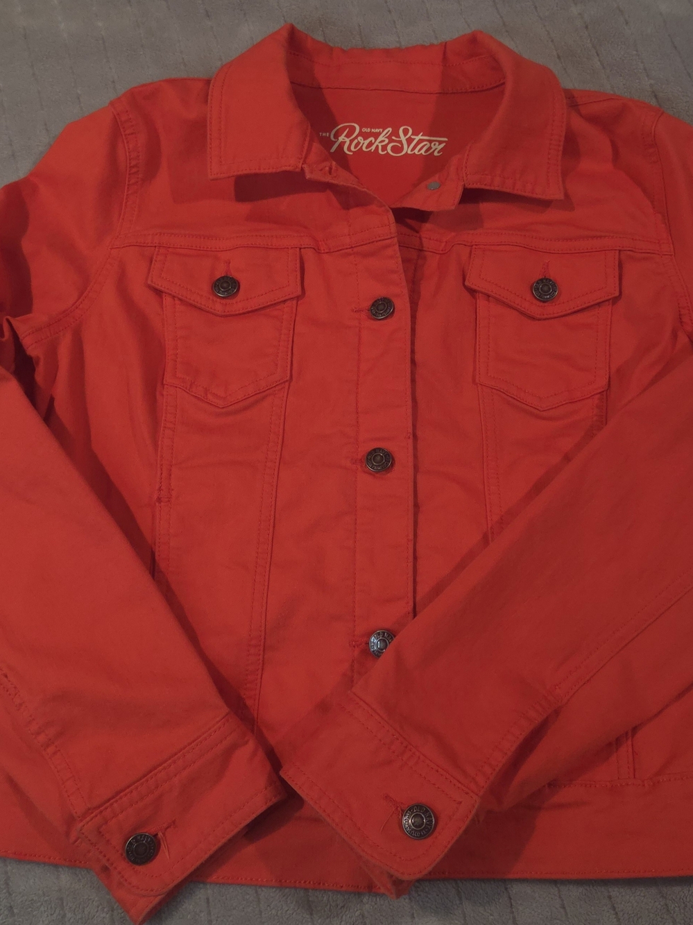 Old Navy Bright Red Denim Jacket